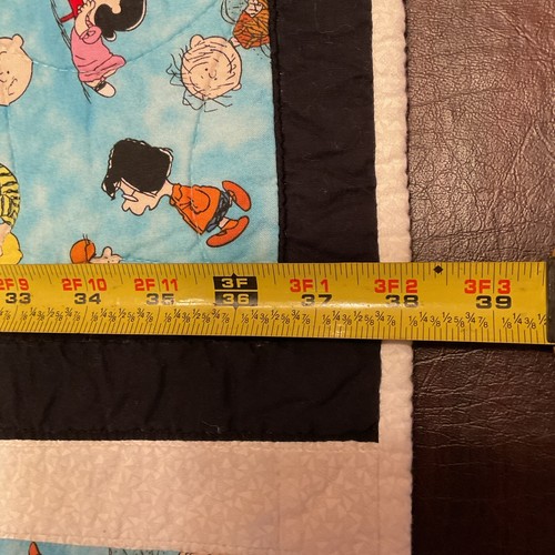 Peanuts Gang One Of A Kind Homemade Blanket Quilt Crib Or Toddler Size 45”x 38” - Picture 9 of 20