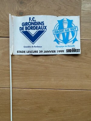 Drapeau-Fanion-Souvenir:Girondins de Bordeaux/OM Olympique de Marseille 29/01/99 - Photo 1/2