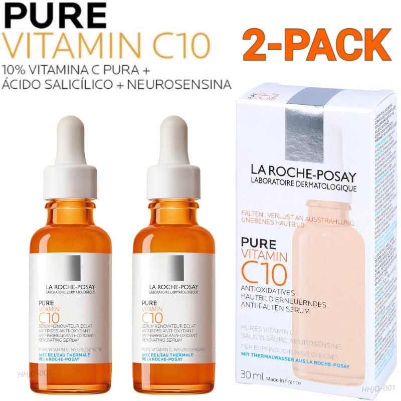 *La Roche-Posay Pure Vitamin C10 Serum Anti-Ageing Serum 30ml 2Pack*