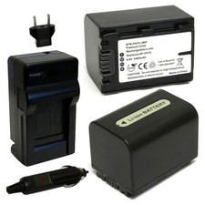 Replacement for Sony DCR-SR85 Battery 2-Pack, 2400mAh and Charger