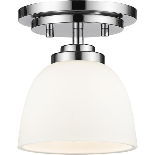 Z-Lite 443F1-CH Ashton 1 Light 6 inch Chrome Flush Mount Ceiling Light in 1.32