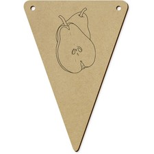 5 x 140mm 'Sliced Pear Fruit' Bunting Pennants / Flags (BN00090385)