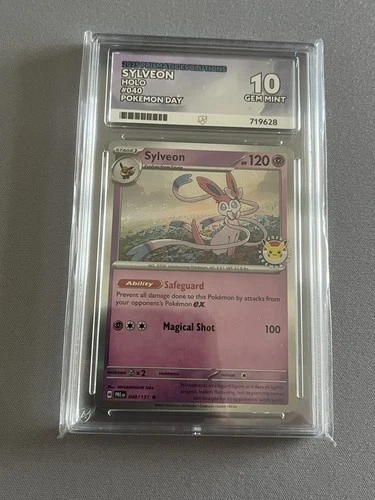 Sylveon 040/131 Prismatic Evolutions Pokemon Day 2025 Stamped ACE 10 (PERFECT)
