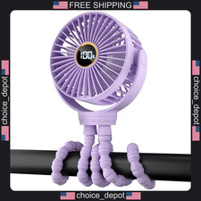Portable Rechargeable Baby Stroller Fan with 3 Speeds and 360  Rotation