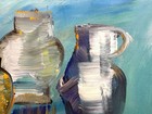 Original Abstract Expressionism 11x14 3 Pots Handmade Signed Unique Fine Art 99 — photo 5