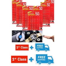 50 X Mix ASSORTED Watch Cell Batteries AG1 AG3 AG4 AG10 AG12 AG13