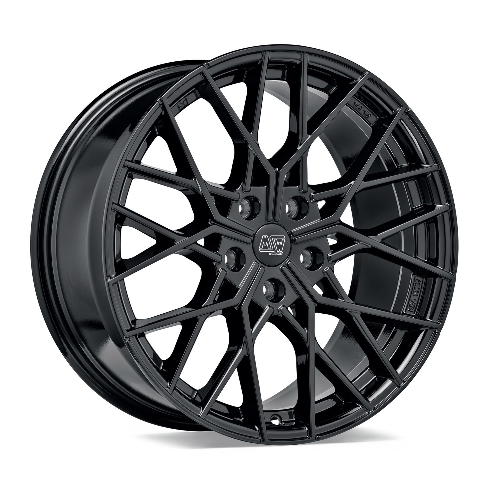 4 x MSW 74 Alloy Wheels (Gloss Black) - 18x8'', ET42, 5x112 PCD, 73mm CB