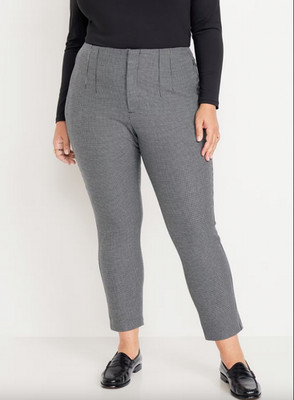 OLD NAVY ~ NWT! Size 22 ~ HOUNDSTOOTH Extra High-Waisted Polished Pixie Pants b3
