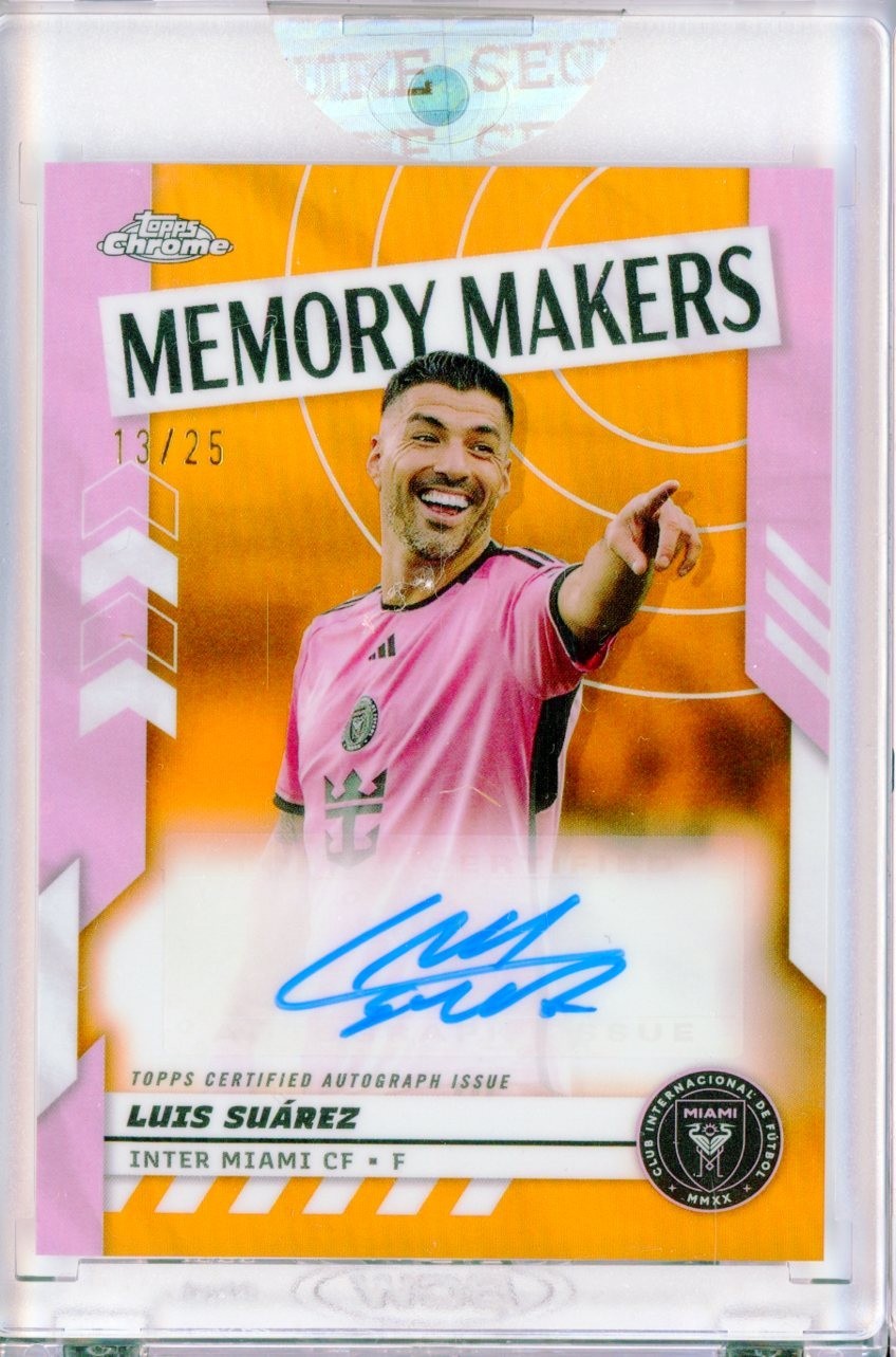 2024 Topps Chrome MLS Mania LUIS SUAREZ Memory Makers Orange AUTO Autograph /25