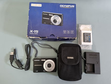 Tested  Working Olympus X-15 8.0MP Digital Camera Box Case Battery  Read Note