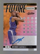 2019 Panini Absolute Memorabilia Mfiondu Kabengele Gold Rookie Autograph.  01/49