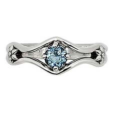 London Blue Topaz 925 Sterling Silver Ring s.5 Jewelry R-1720