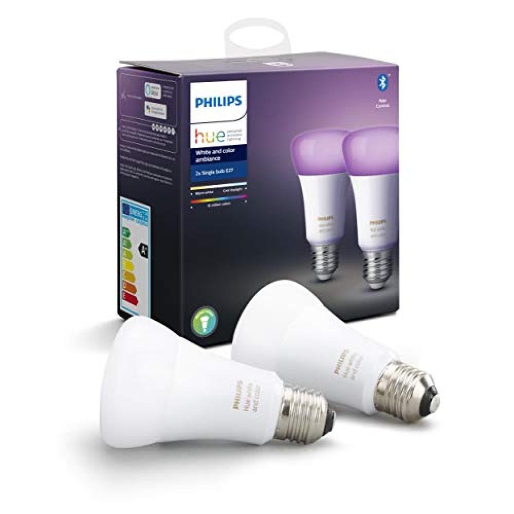 (TG. 2 Lampadine) Philips Lighting Hue White and Color Ambiance Lampadine LED Si