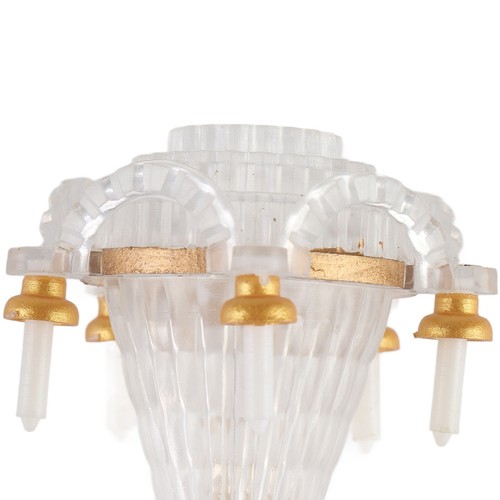Miniature Chandelier 1/12 Scaled Ceiling Lamp With 5 Candles For Dollhouse WICW - Picture 4 of 22