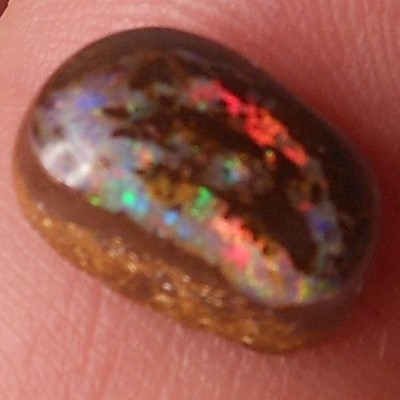 3.50ct Australian Boulder Opal 11x7.5x5mm Multi-color