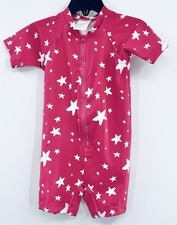 NEW HANNA ANDERSSON Moon Back Baby Zip Rash Guard Swimsuit 18-24 Months 80 Pink