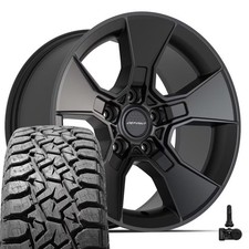 Set4 Black Df02 17x8.5 Rims 33x12.5r17 Rt Tires Tpms 5x5 12et