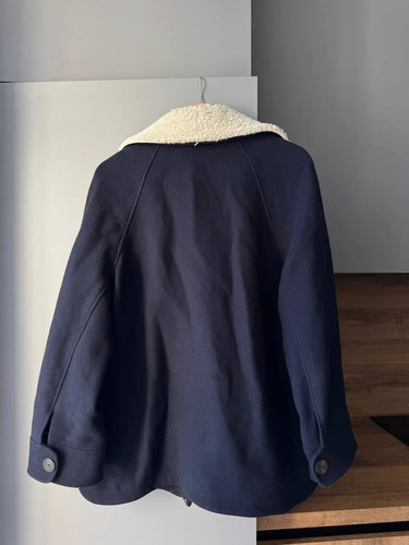 Cappotto di lana e serafino Sézane Johnson blu taglia/S/US 4 - Foto 2 di 7