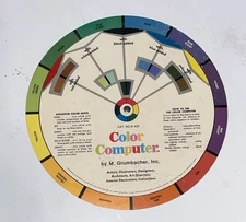 Color Computer Harmony Wheel Selection Chart by M. Grumbacher, Inc Preowned 1977