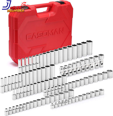 104 PCS Metric Impact Socket Set Deep Mid Shallow & Stubby 3/8'' Drive