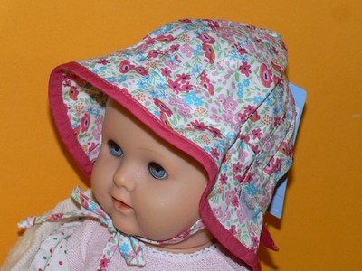 Sterntaler - Babymütze Babyhut - geblümt gemustert - Gr. 43 - Neu -