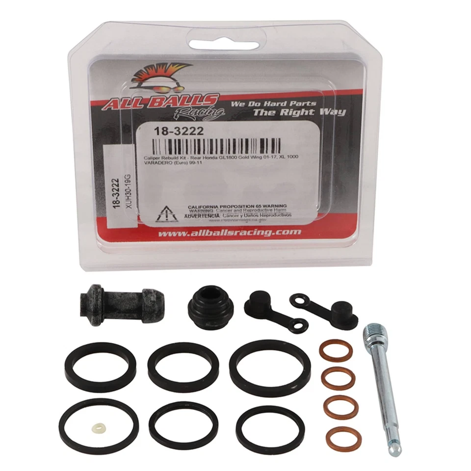 All Balls Rear Caliper Rebuild Kit 18-3222 For Honda GL 1800 A Gold Wing Foto 3 de 4