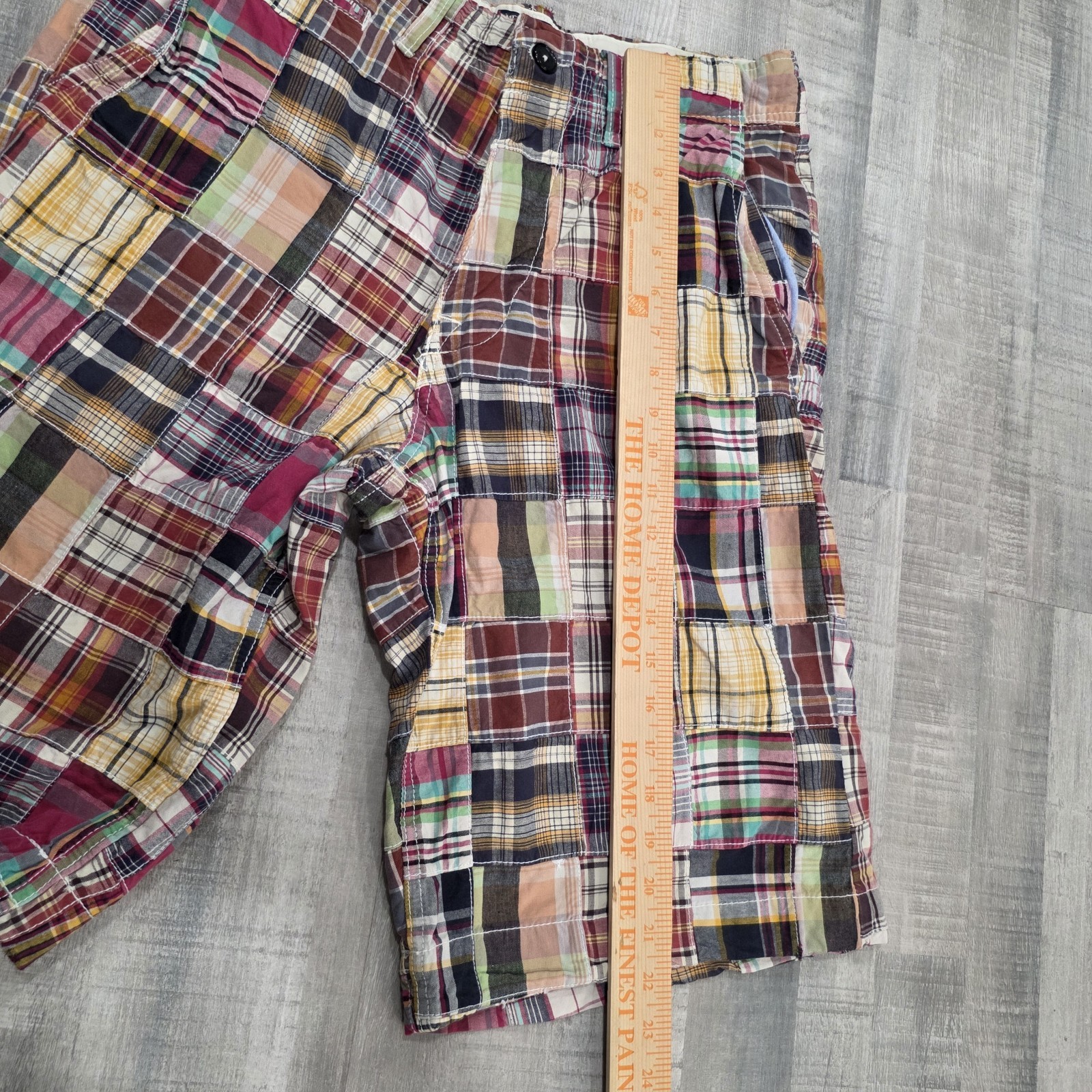 VTG American Eagle Madras Patchwork Plaid Shorts … - image 7