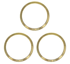 3 FLUTED BEZEL FOR 36MM ROLEX MENS DATEJUST, PRESIDENT 16013, 16234, 16030 GOLD