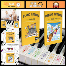 Colorful Piano Keyboard Stickers Complete Music Lesson Guide Books for Kids
