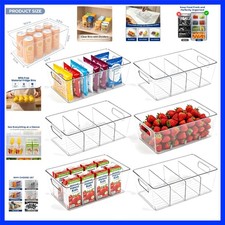 6 Pack Pantry Organizers and Storage, Food Storage Containers with 3 Removabl...