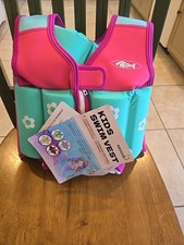 Aeocoo Kids swim vest U-shape Foam Neck Size Large 5/9 Years Old Lbs 50-70 29.5"