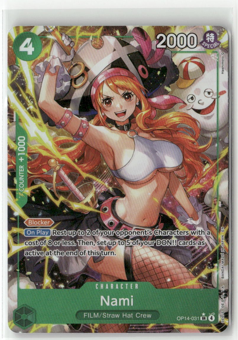 One Piece Nami (Alternate Art) SR The Azure Sea's Seven OP14-031