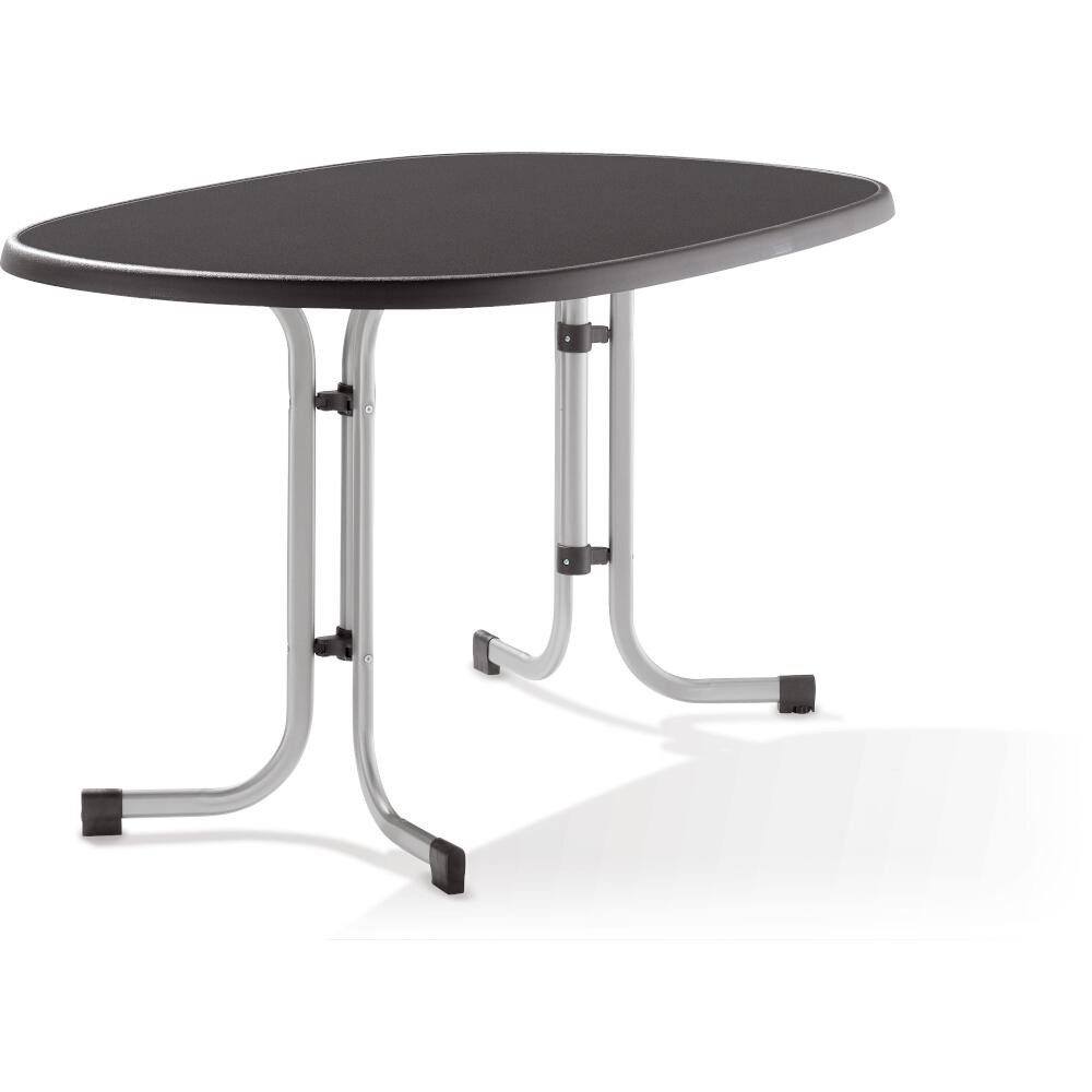 SIEGER Boulevard-Klapptisch, 140x90x72 cm, graphit Gestell aus Stahl in graph...