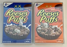 KAWS Reese's Puffs Cereal Both Limited Blue And Orange Brand New Enclosed Cases