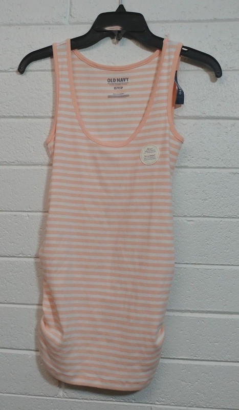 MATERNITY TANK TOP BLOUSE Size XS  OLD NAVY Stretch striped sleeveless  NWT