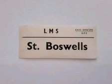 LMS Lugage Label - London Midland & Scottish Railway - St. Boswells