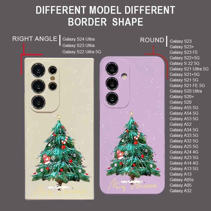 Case For Samsung Galaxy S25 Edge S24 FE S23 S22 Ultra Christmas Tree Santa Cover - Image 4 of 4