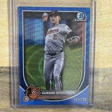 2025 Bowman Chrome Gunnar Henderson Blue Wave /150 Baltimore Orioles