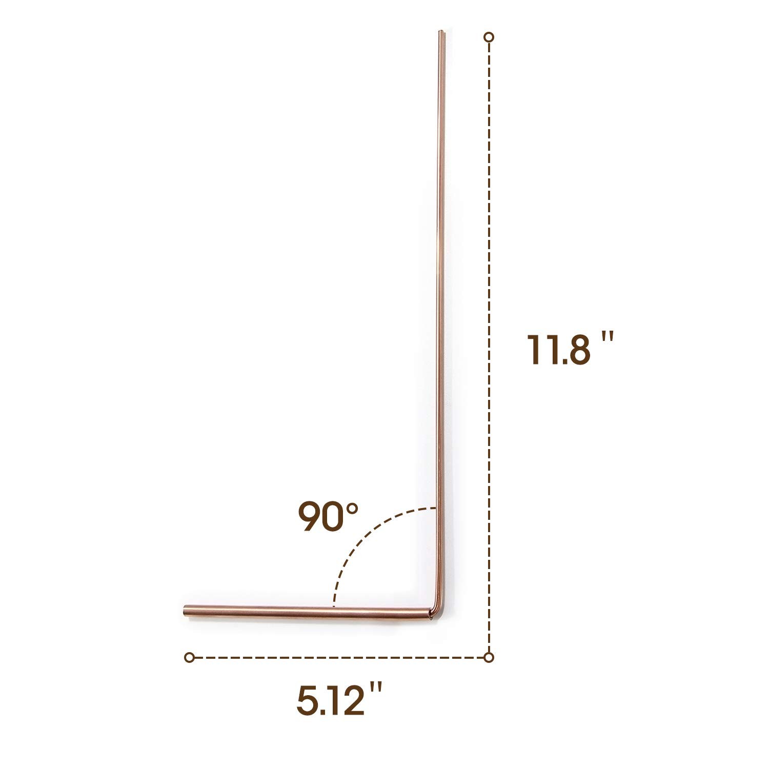 Crafted Dowsing Copper Rod For Seeking Gold Water Including Pendulum