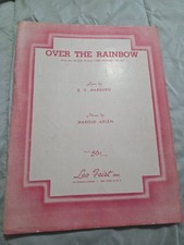Over The Rainbow Sheet Music MGM The Wizard of Oz  EYHarburg Harold Arlen 1939