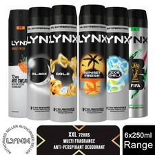Image of Lynx XXL 72-Hour Sweat Protection Anti-Perspirant Deodorant 6x250ml