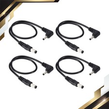4PCS 1Ft DC 5.5x2.1mm to 3.5x1.35mm Power Extension Cable 90 Degree Right Angle