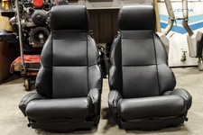 1990 Chevrolet Corvette C4 Black Leather Seats Set Flame Red Backs Oem Used 1990 Chevrolet Corvette C4 Black Leather Seats Set Flame Red Backs Oem Used