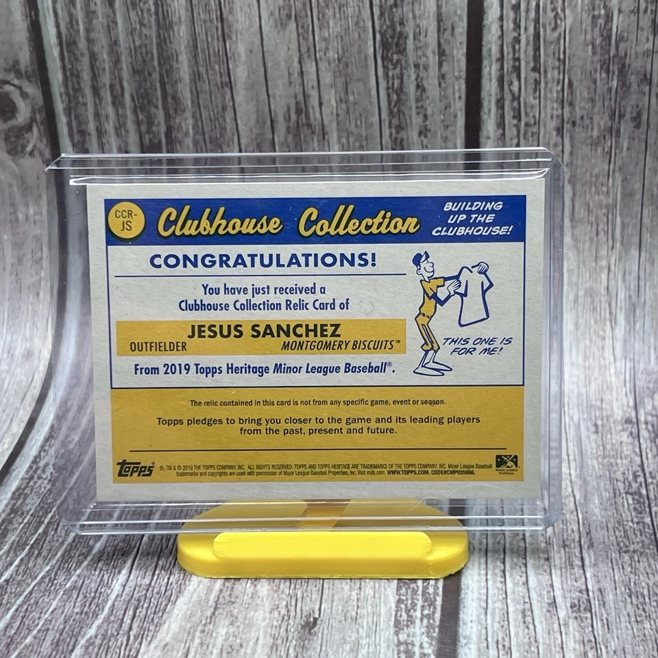 2019 Topps Heritage Minor League Edition Black #’d/25 Jesus Sanchez #CCR-JS - Image 2 of 2