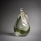 Vintage Art Glass Murano Barbini Sommerso MCM Bookend Sculpture Paperweight Pear