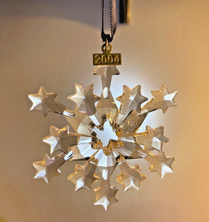 Swarovski 2004 Annual Christmas Ornament Crystal Snowflake 3" NO BOX