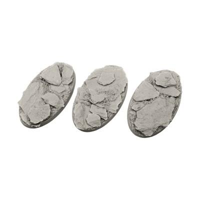 Micro Art Mini Base Shale 75mm Shale - Oval Bases Pack New