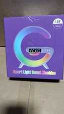 15W Wireless Charger Stand  RGB Night Light with Bluetooth Speaker - white