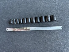 snap-on tools 3/8" drive impact socket set sae shallow new 6 point flank drive