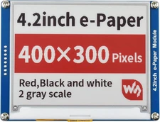 4.2Inch E-Ink Display Module Compatible with Raspberry Pi 5/4B/3B/Zero/Zero W/Ze